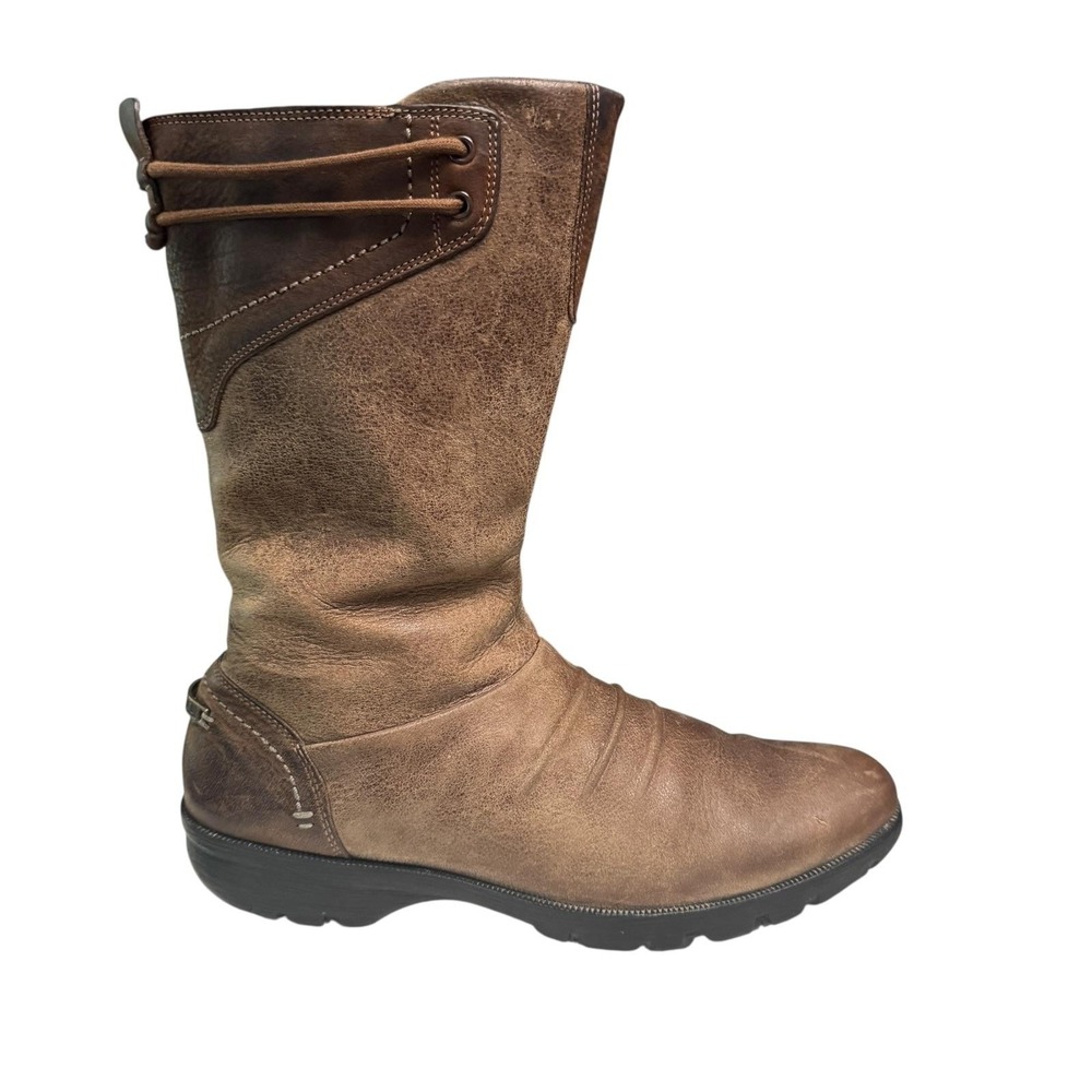 Merrell Vera Mid Barnwood Boots Womens Size 10 Brown Leather Mid Calf Zip